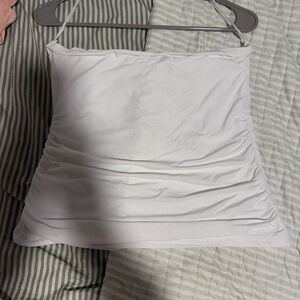 Abercrombie White Ruched Tube Top